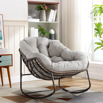Plush Rocking Papasan Chair