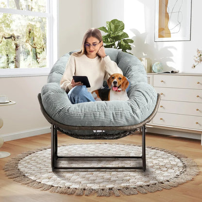 Plush Rocking Papasan Chair