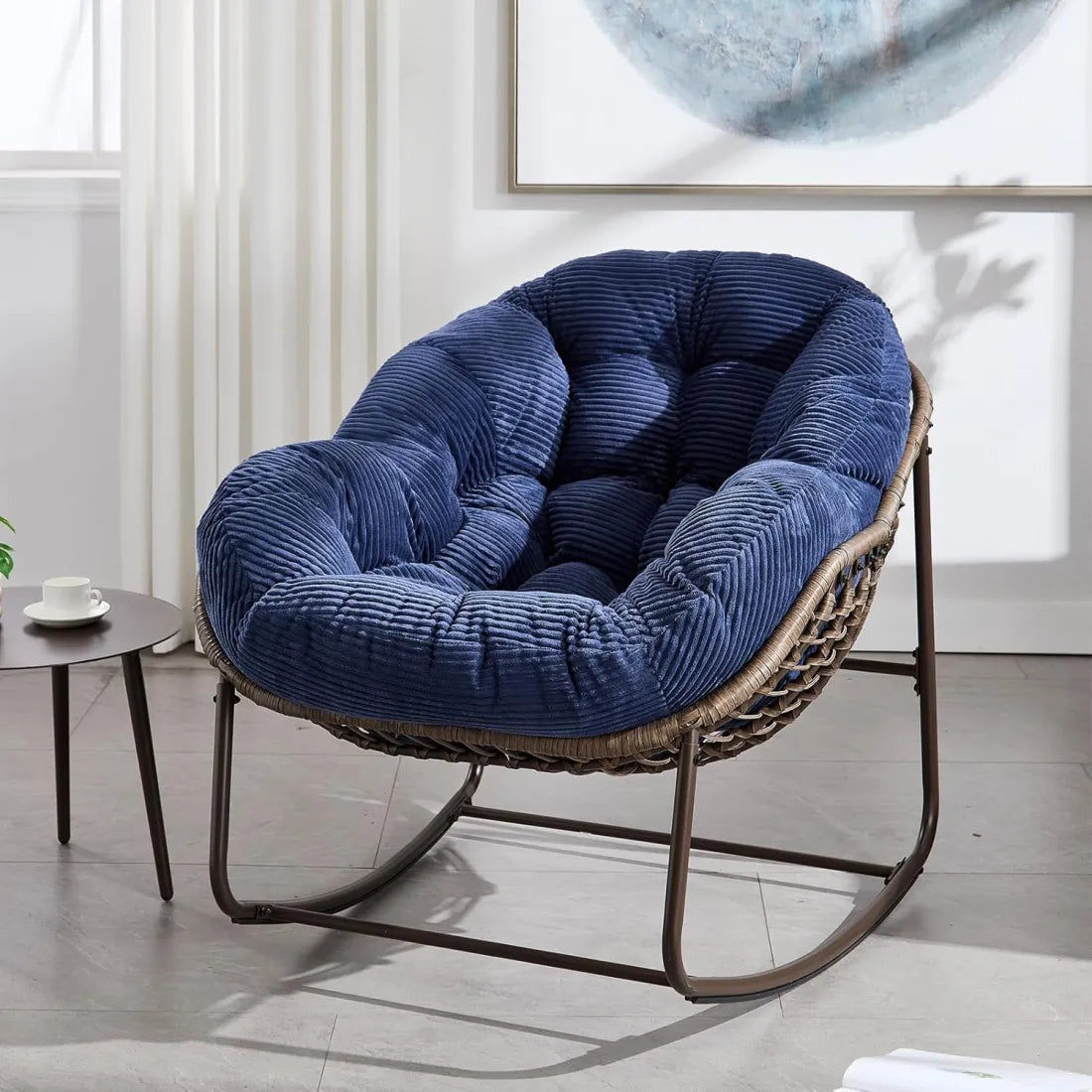 Plush Rocking Papasan Chair
