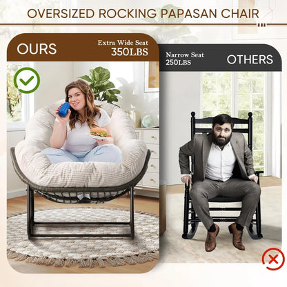 Plush Rocking Papasan Chair